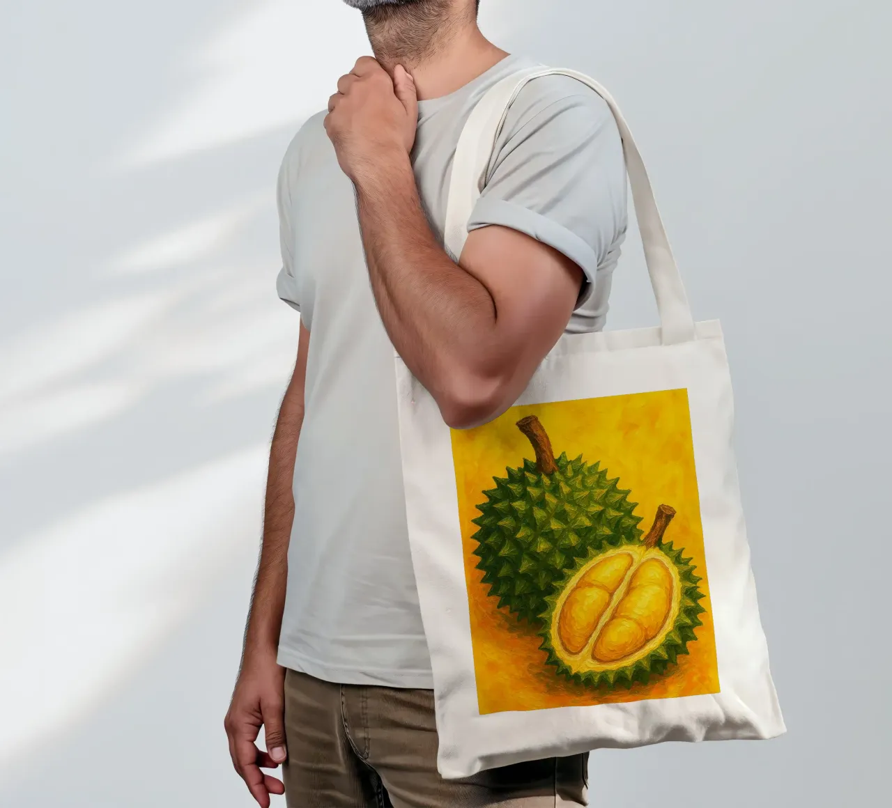 durians imaginación abstracta a todo color tote bag de ameera
