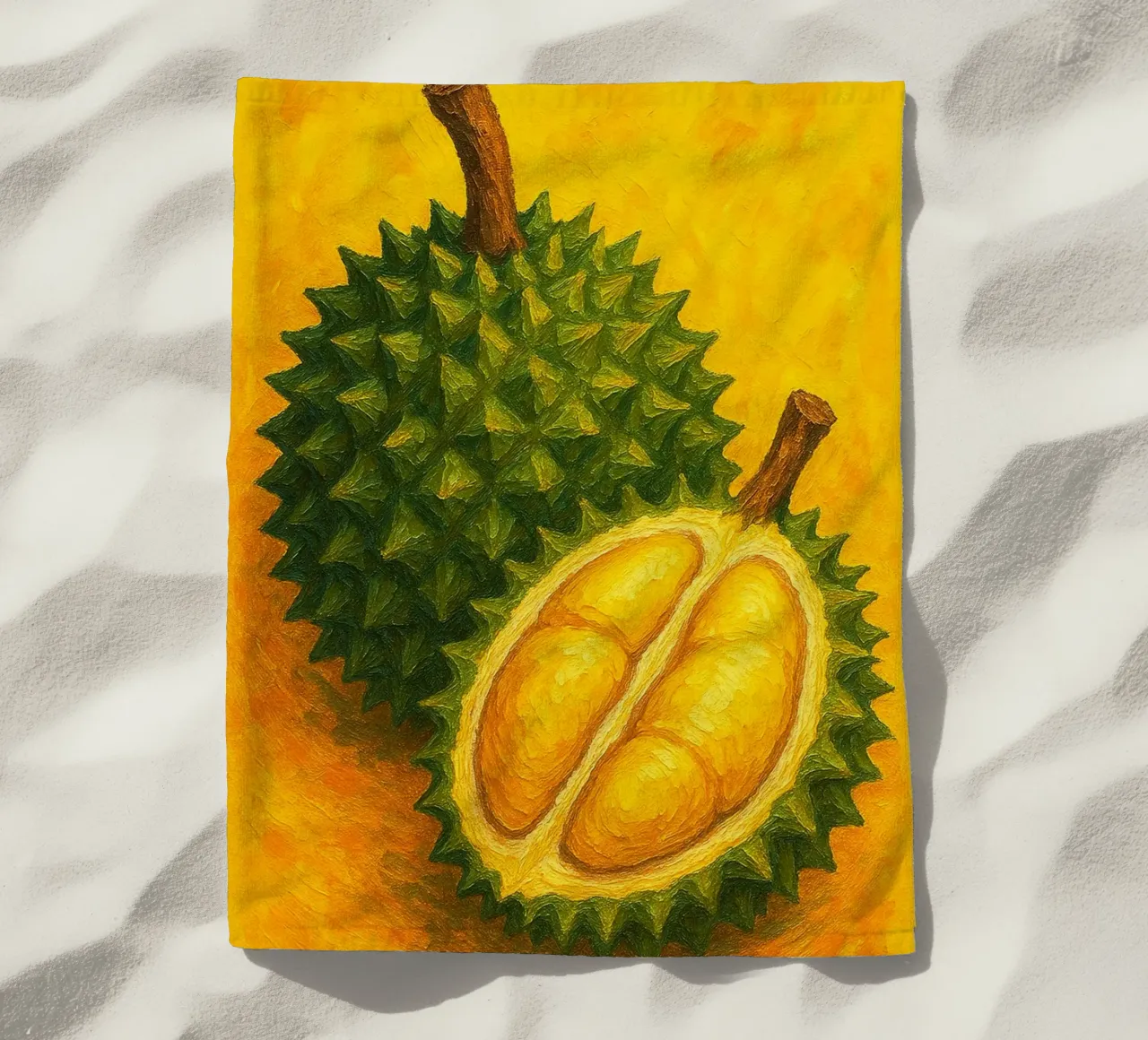 durians imaginación abstracta a todo color toalla de playa de ameera