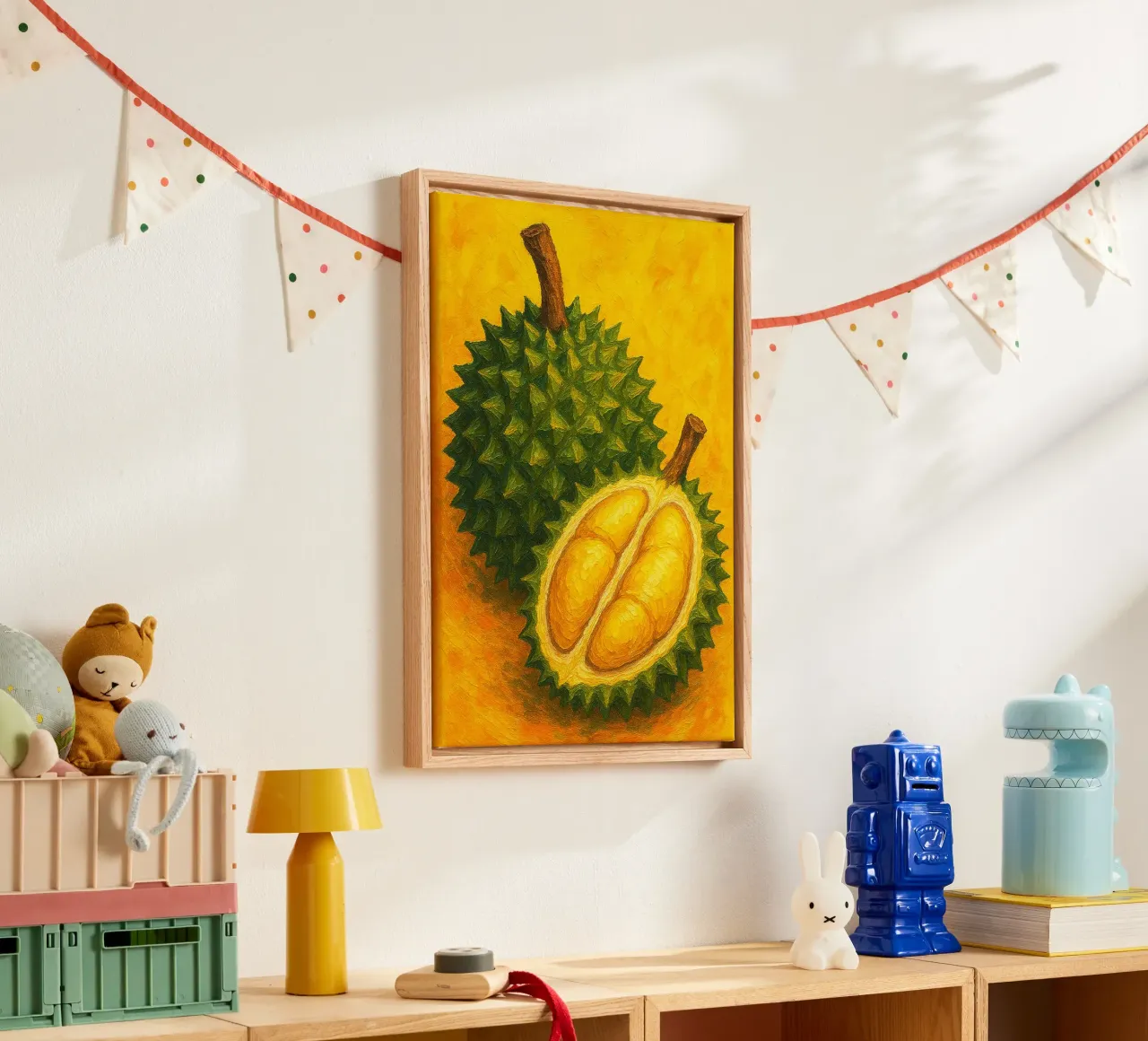 durians abstract imagination full color canvas by ameera