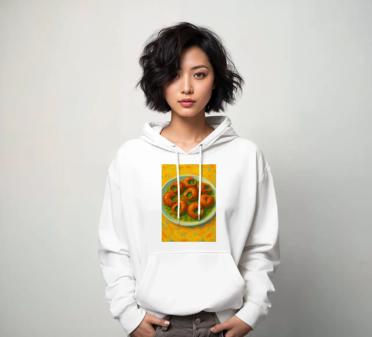 escargot imaginación abstracta a todo color sudadera con capucha de ameera