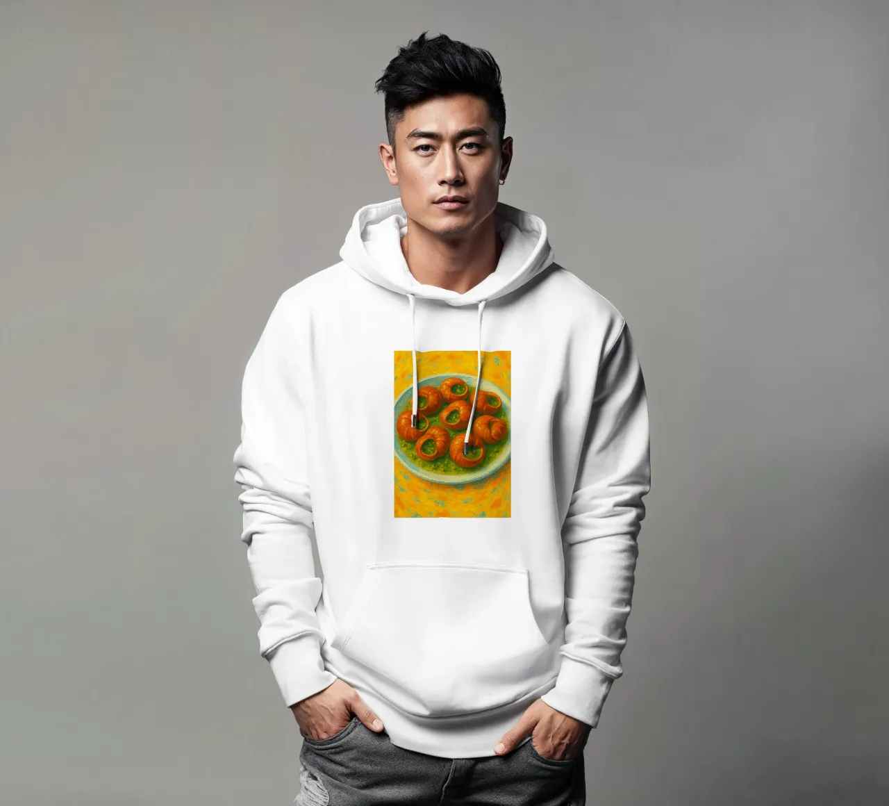 escargot imaginación abstracta a todo color sudadera con capucha de ameera