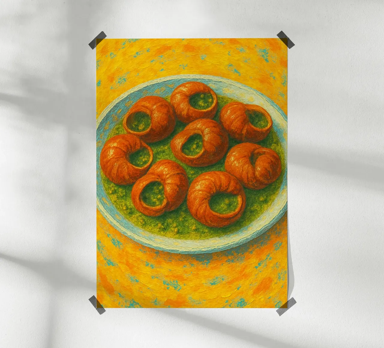 escargot abstract imagination full color poster by ameera