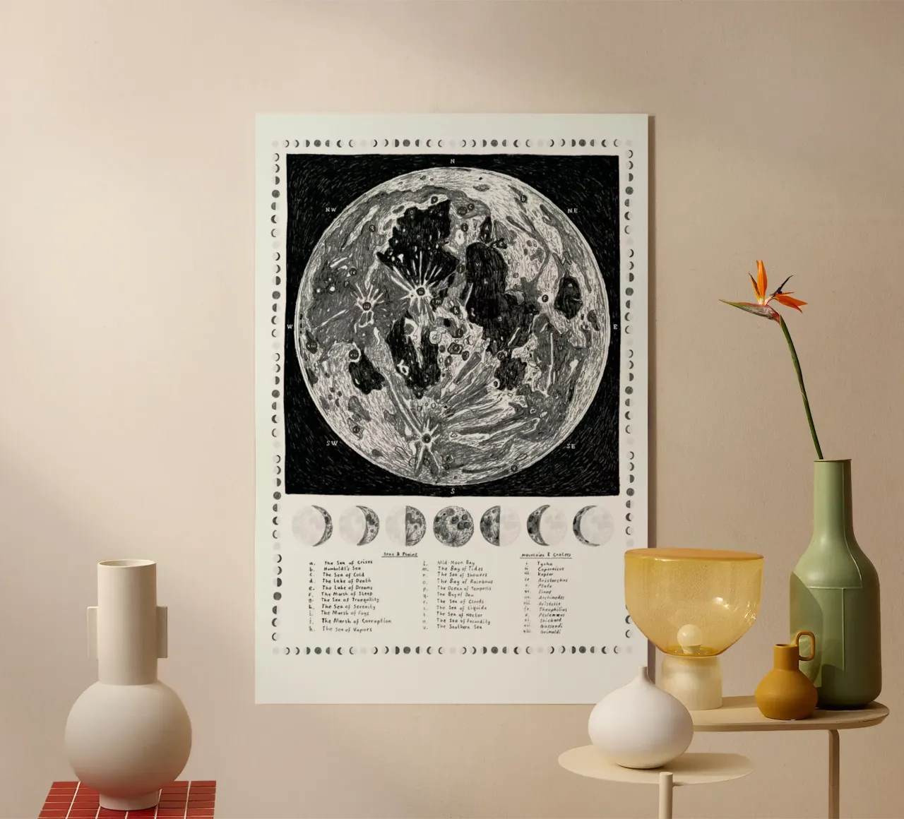 La carte de la lune plexiglas de Alex Foster