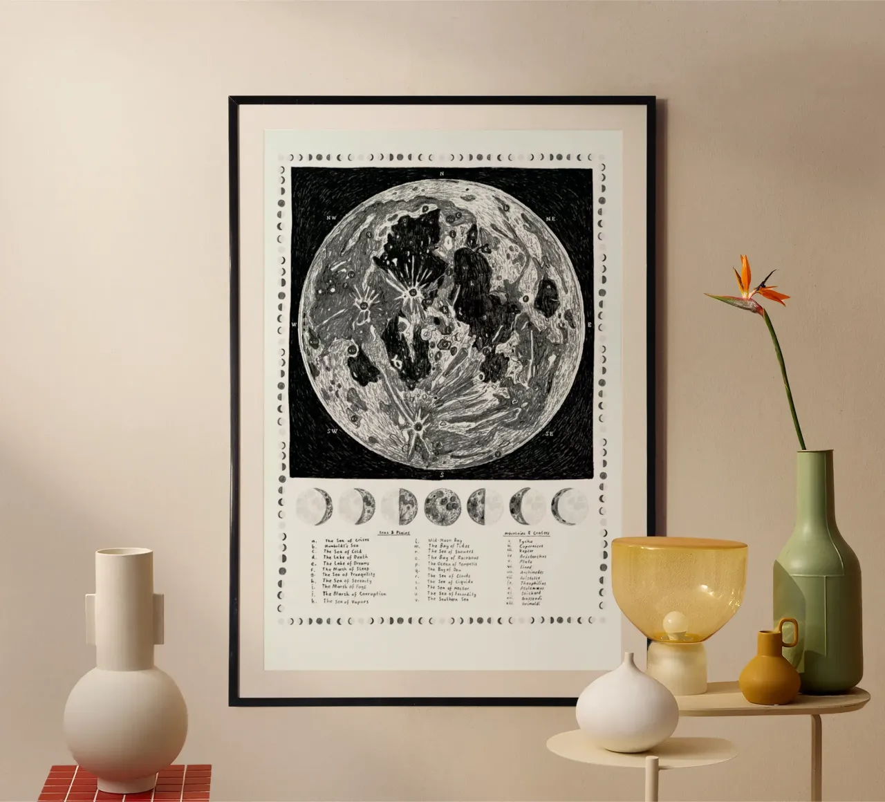The Moon Map poster by Alex Foster