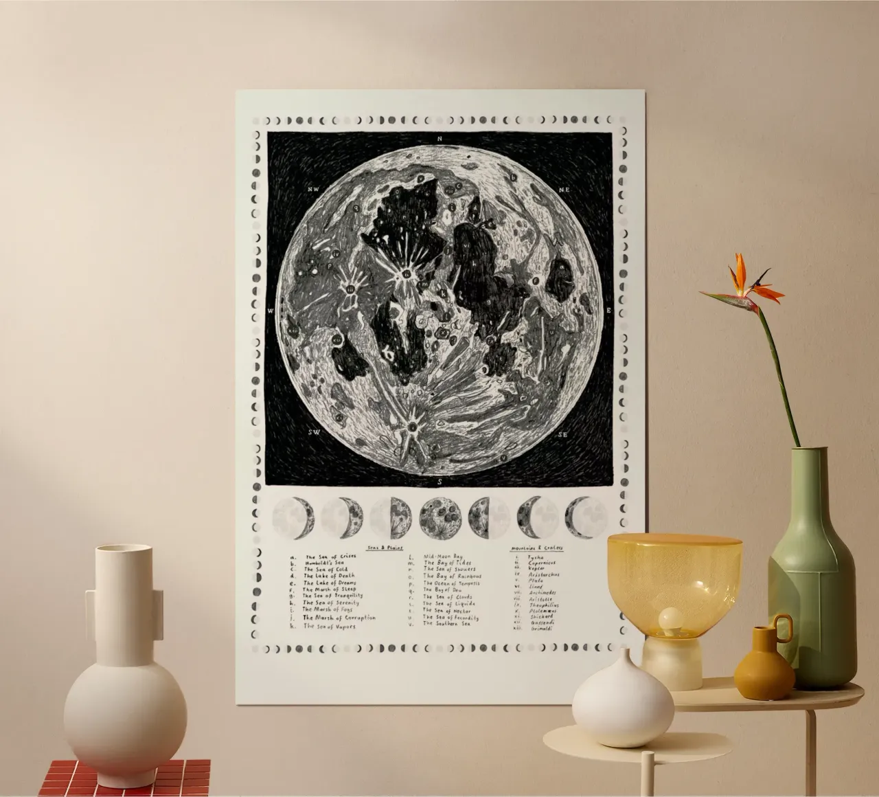 The Moon Map poster by Alex Foster