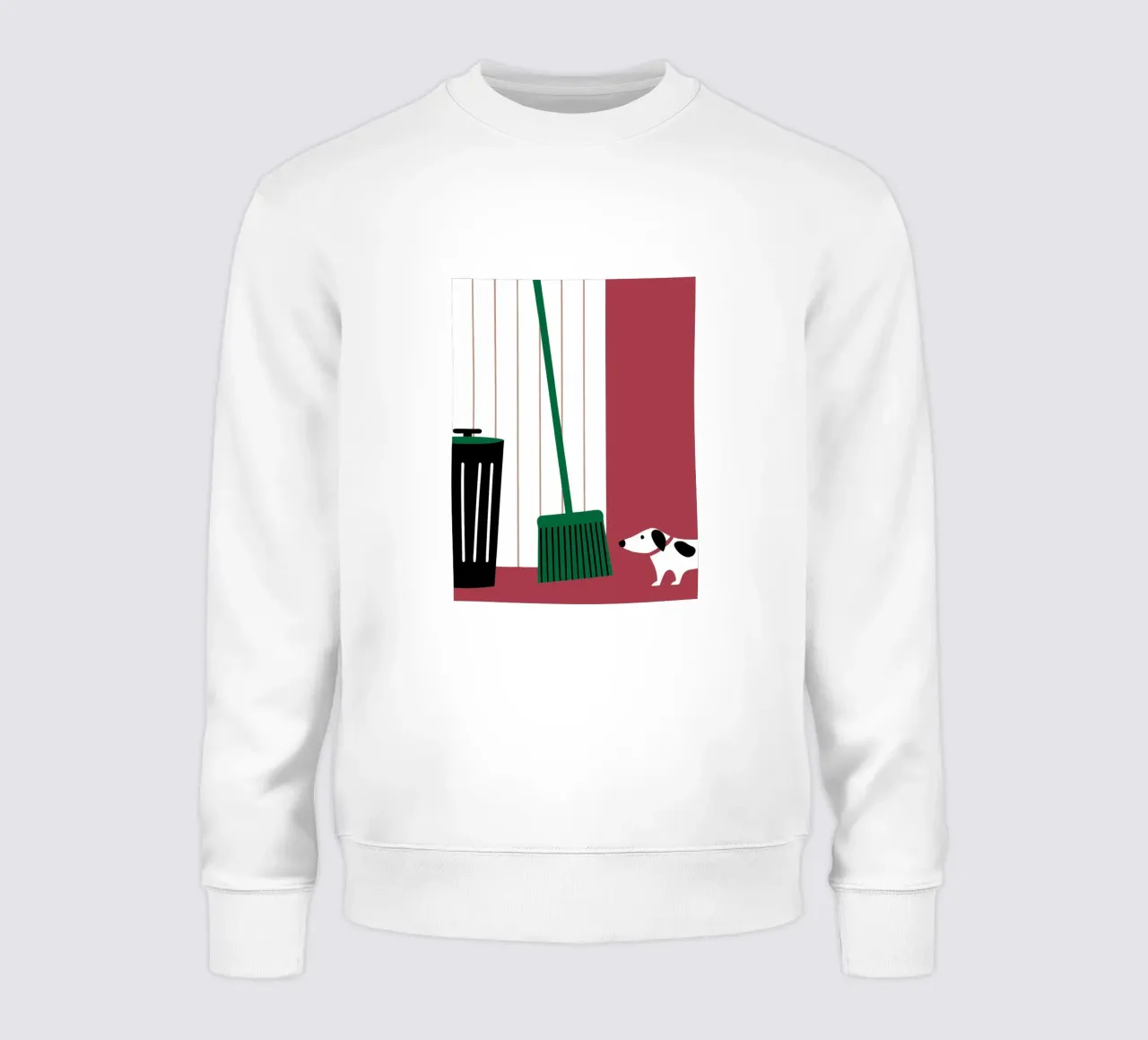 La scopa e il cane felpa da LOOK DIFFERENT