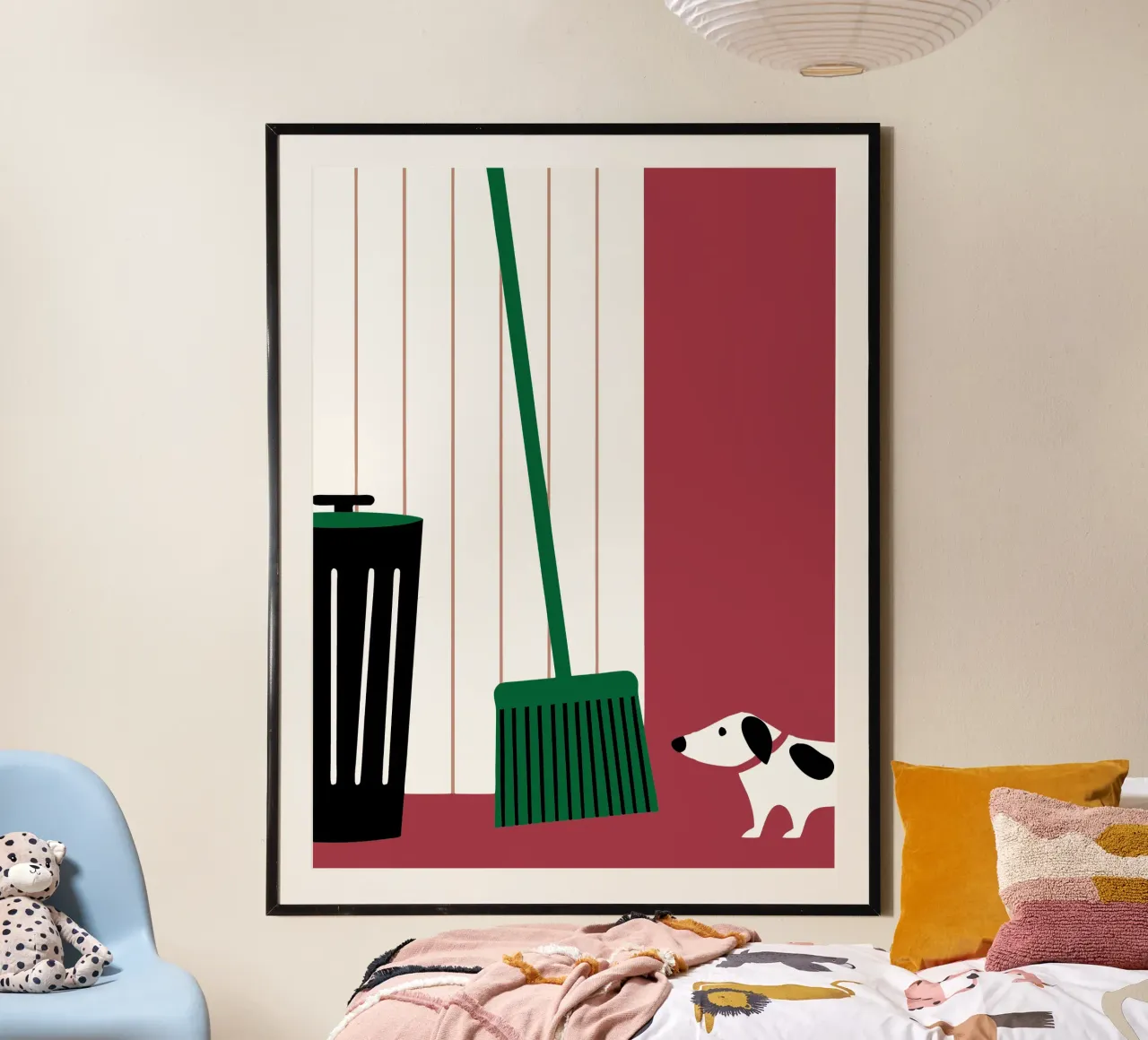 La scopa e il cane poster da LOOK DIFFERENT