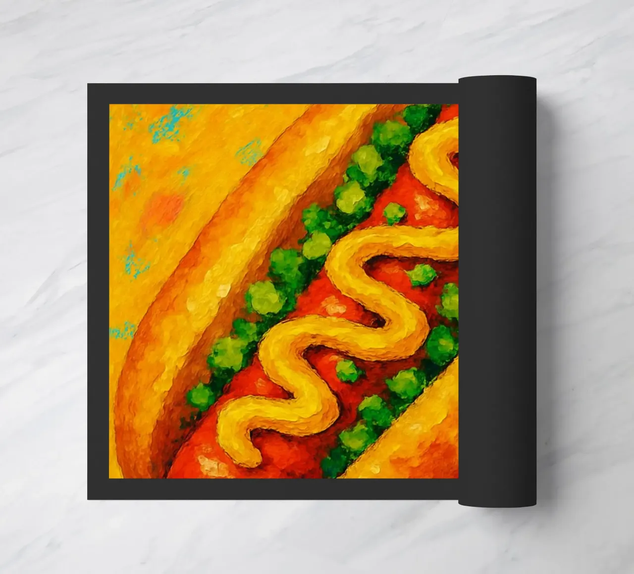 hotdog imaginación abstracta a todo color felpudo de ameera