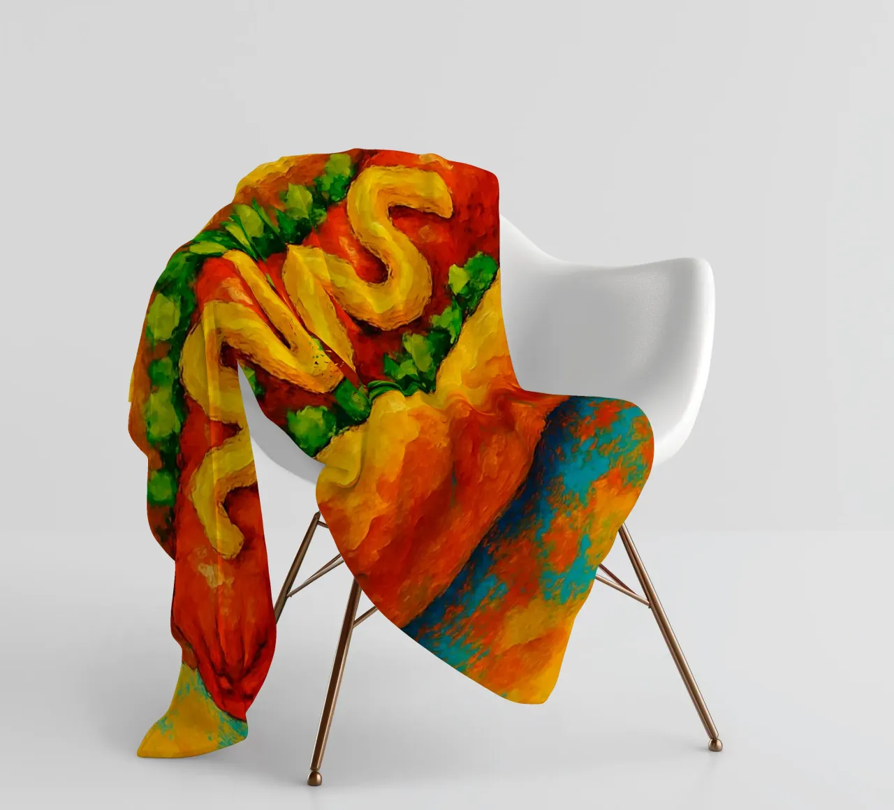 hotdog abstract imagination full color fleece blanket by ameera