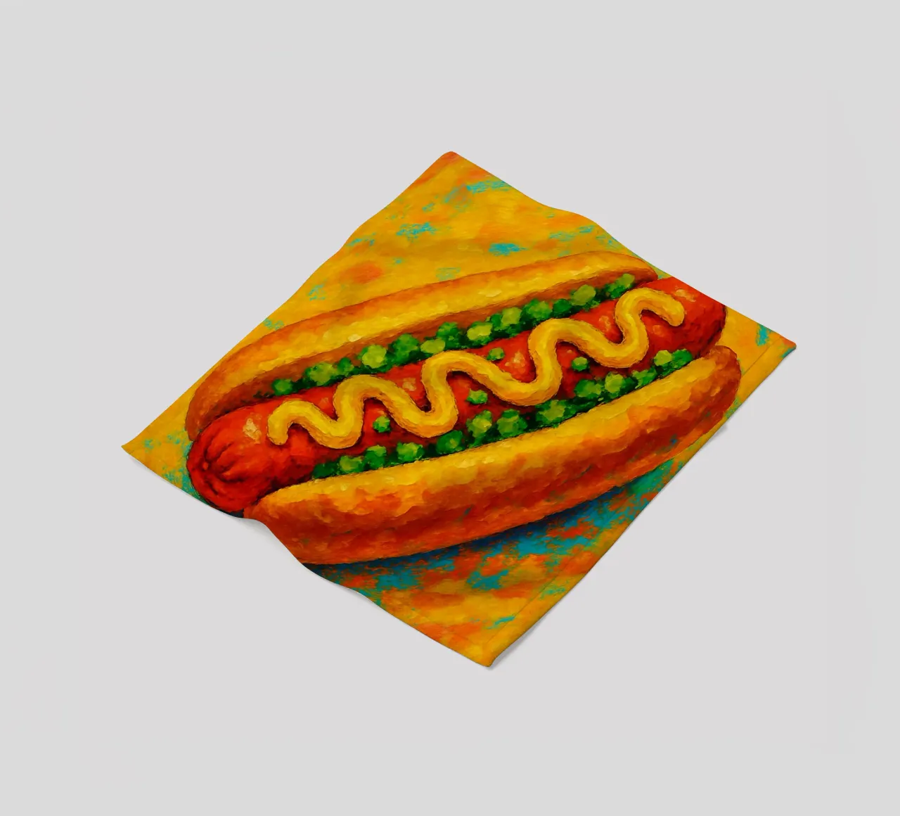 hotdog abstract imagination full color fleece blanket by ameera