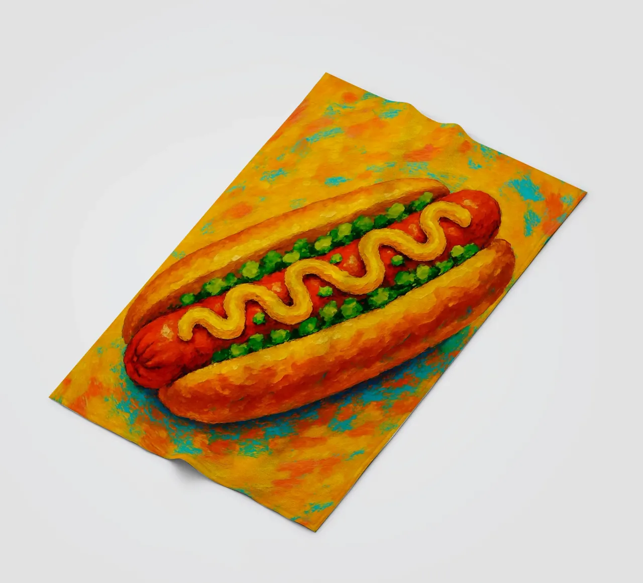 hotdog abstract imagination full color fleece blanket by ameera