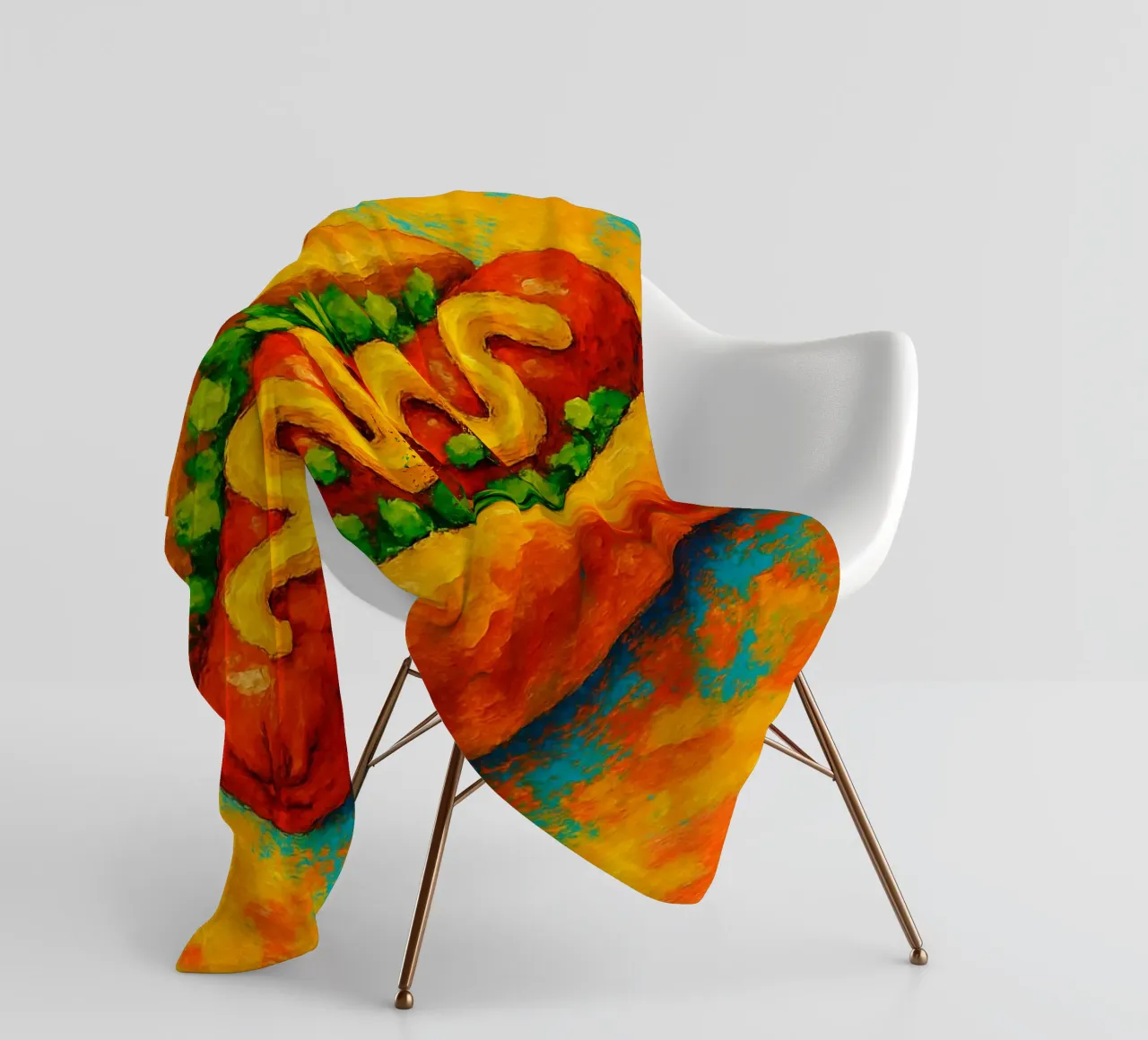 hotdog abstract imagination full color fleece blanket by ameera