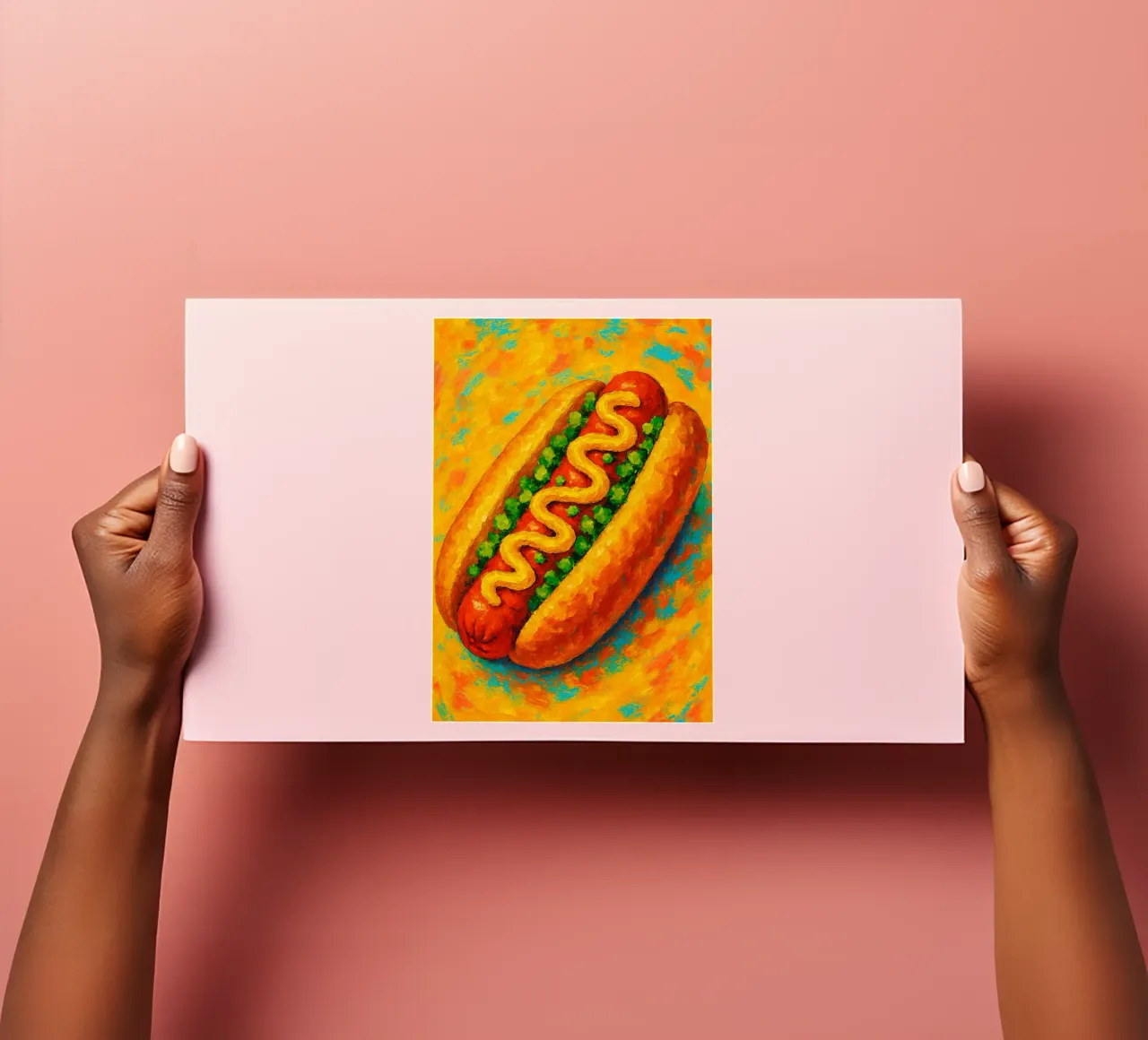 hotdog abstract imagination full color sticker sheet by ameera