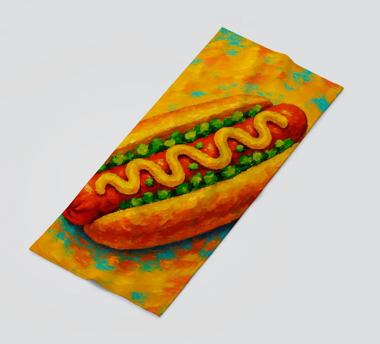 hotdog imaginación abstracta a todo color toalla de playa de ameera