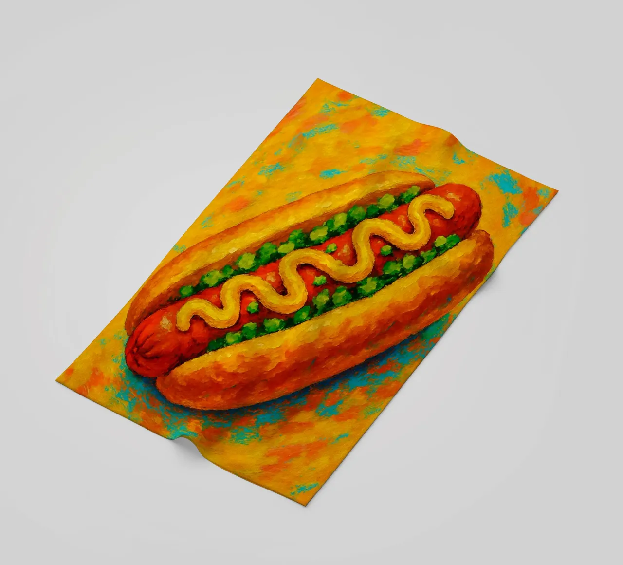 hotdog imaginación abstracta a todo color toalla de playa de ameera