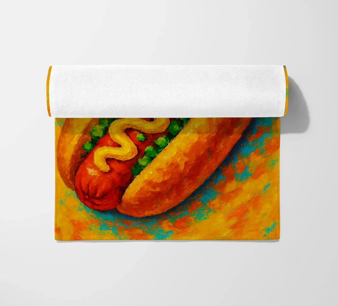 hotdog imaginación abstracta a todo color toalla de playa de ameera