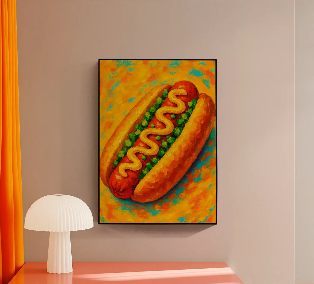hotdog imaginación abstracta a todo color metacrilato de ameera