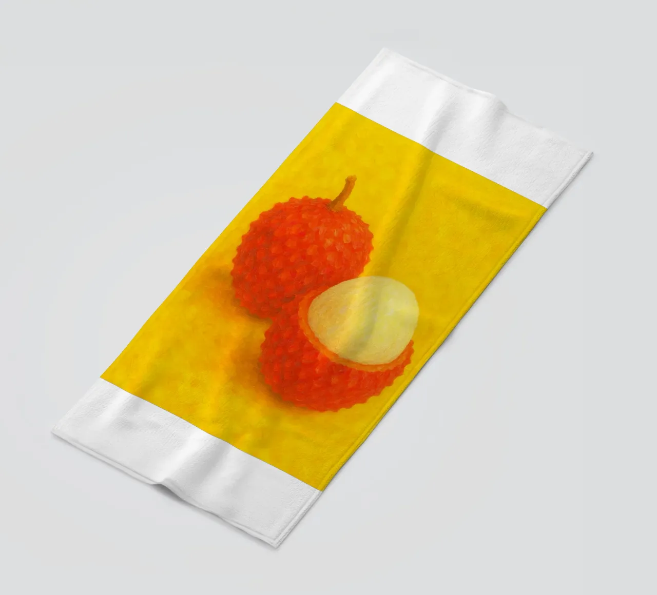 lychee abstract imagination full color beach towel by ameera