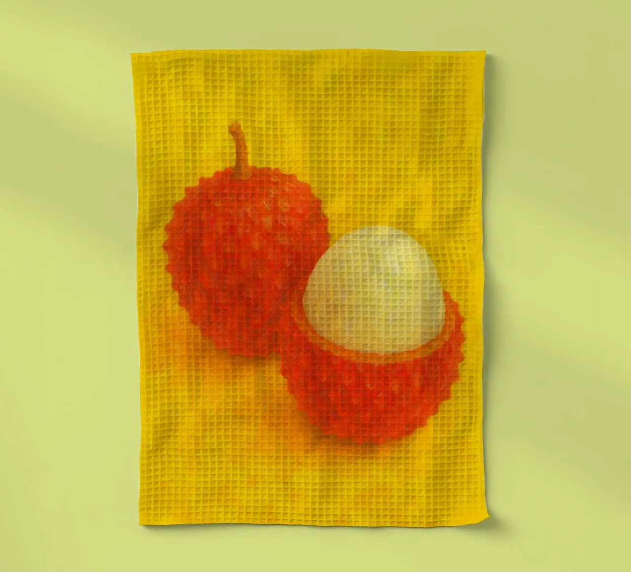 lichi imaginación abstracta a todo color paño de cocina de ameera