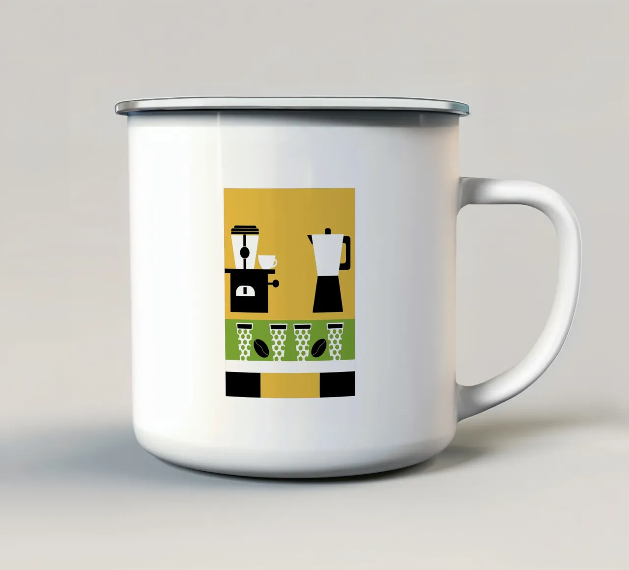 Attrezzature per la preparazione del caffè tazza in smalto da LOOK DIFFERENT