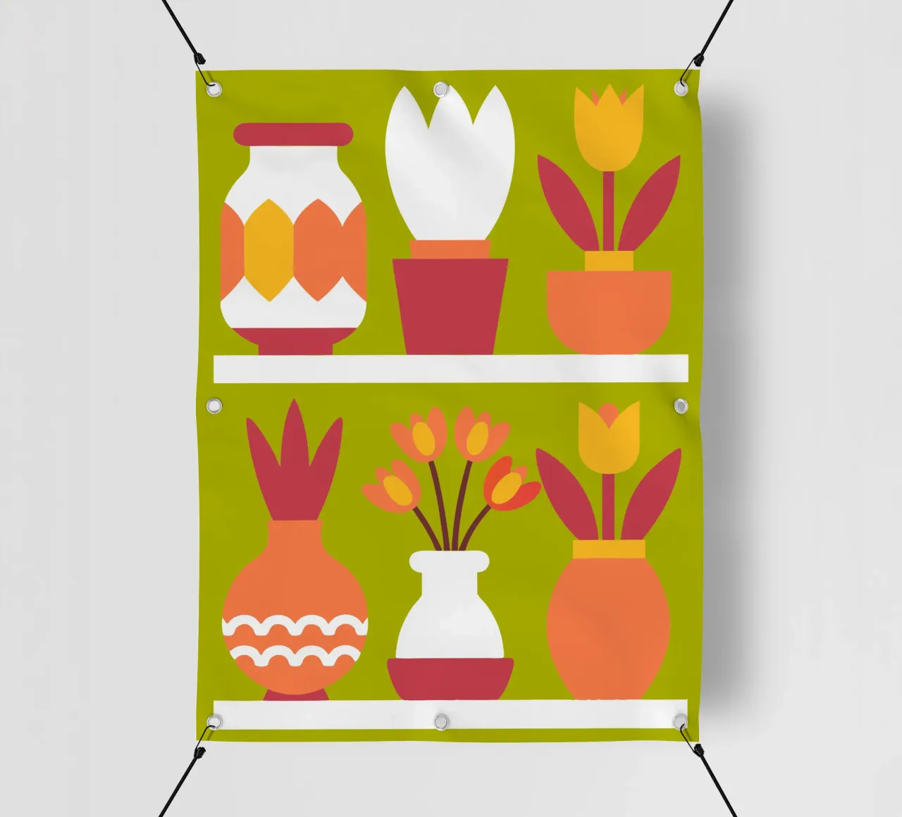 Tre vasi di fiori telo in pvc da FLOWER PLACE SHOP