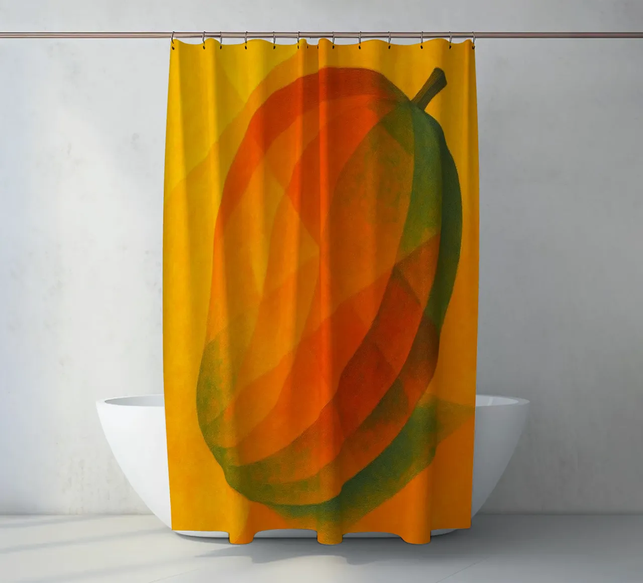mango abstract imagination full color shower curtain by ameera