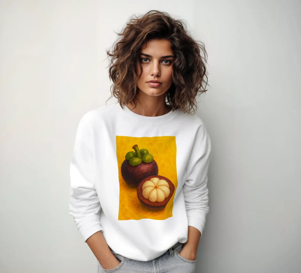 mangostán imaginación abstracta a todo color sudadera de ameera