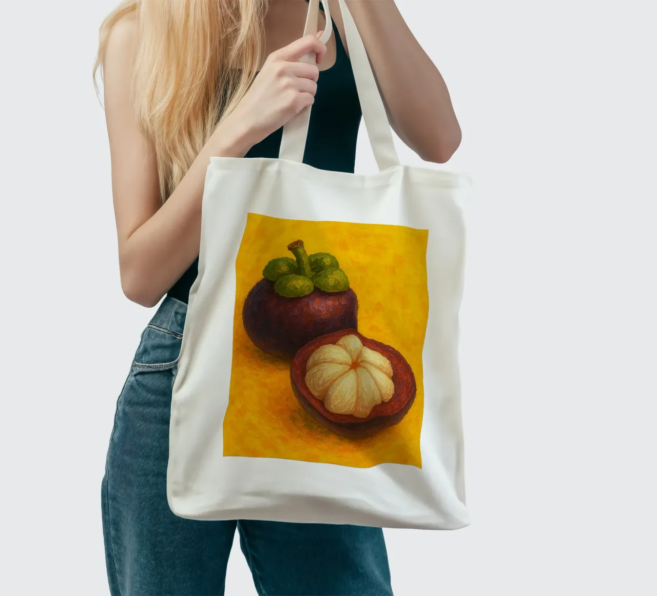 mangosteen abstract imagination full color tote bag by ameera