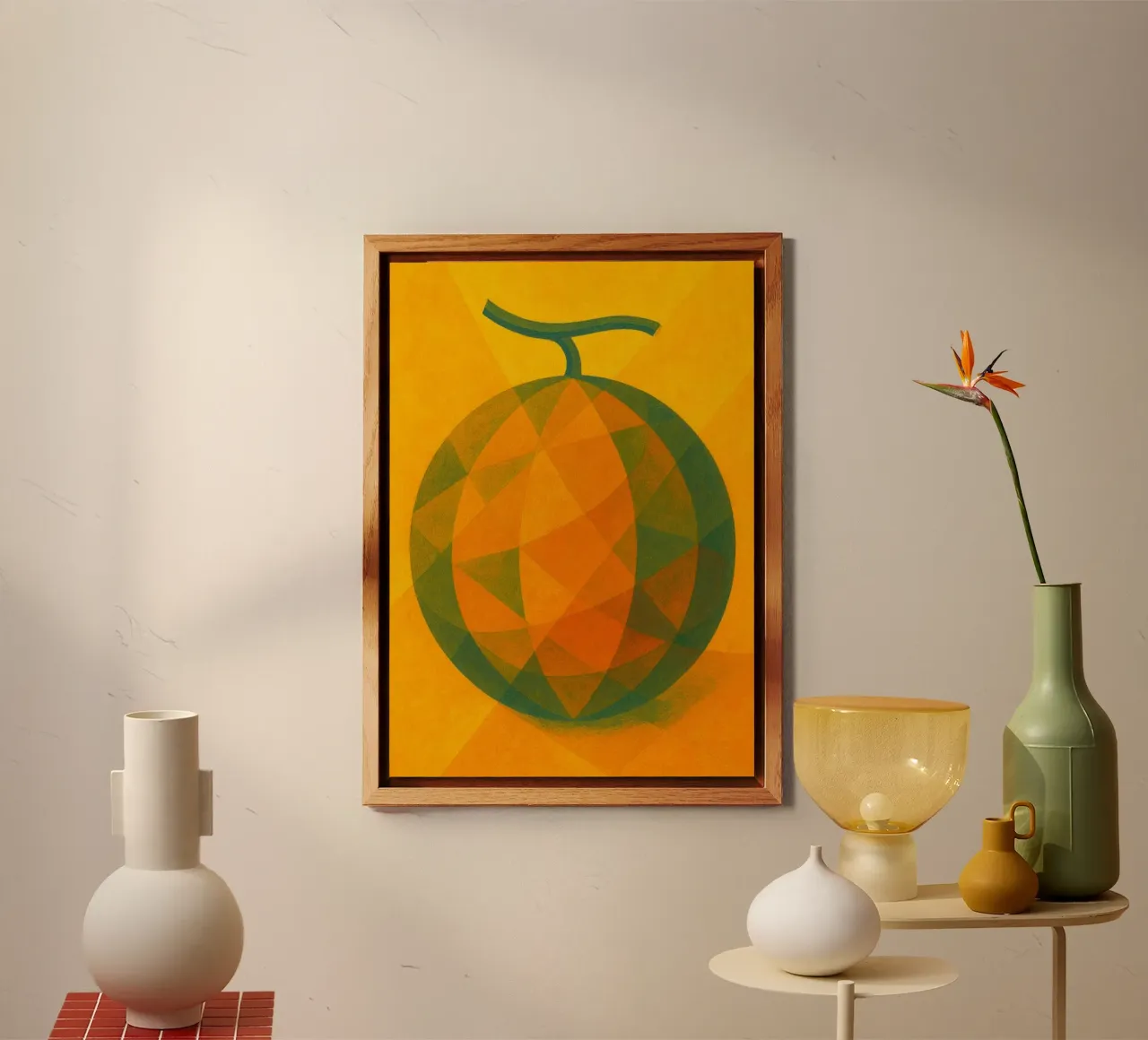 melón imaginación abstracta a todo color aluminio dibond de ameera