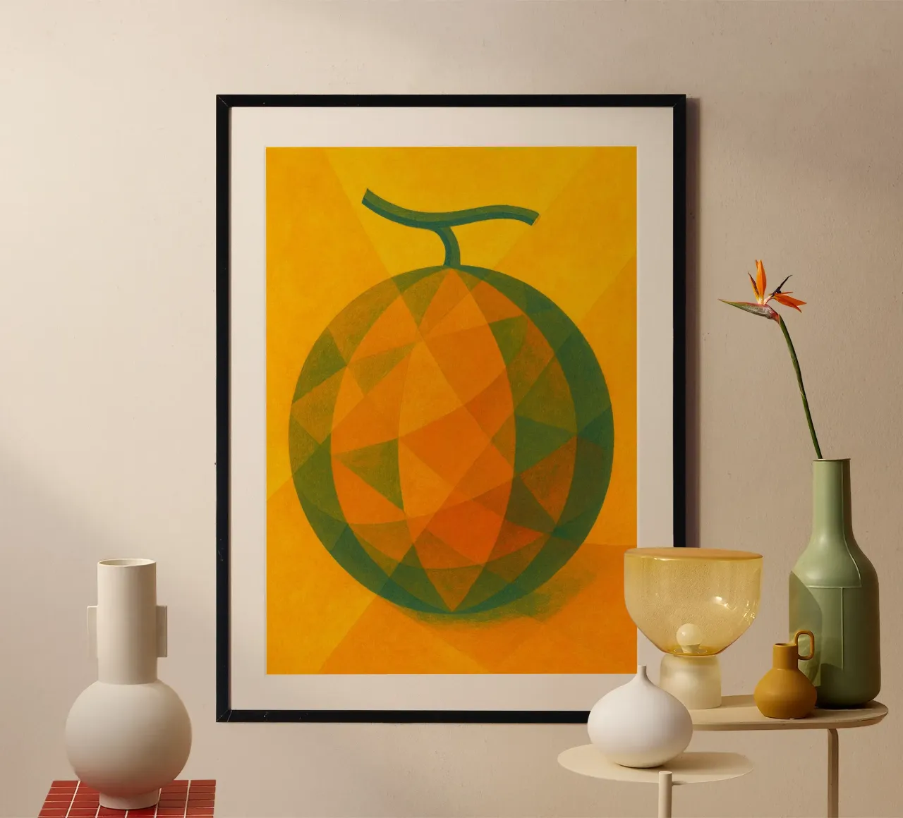 melone fantasia astratta a colori carta hahnemühle da ameera