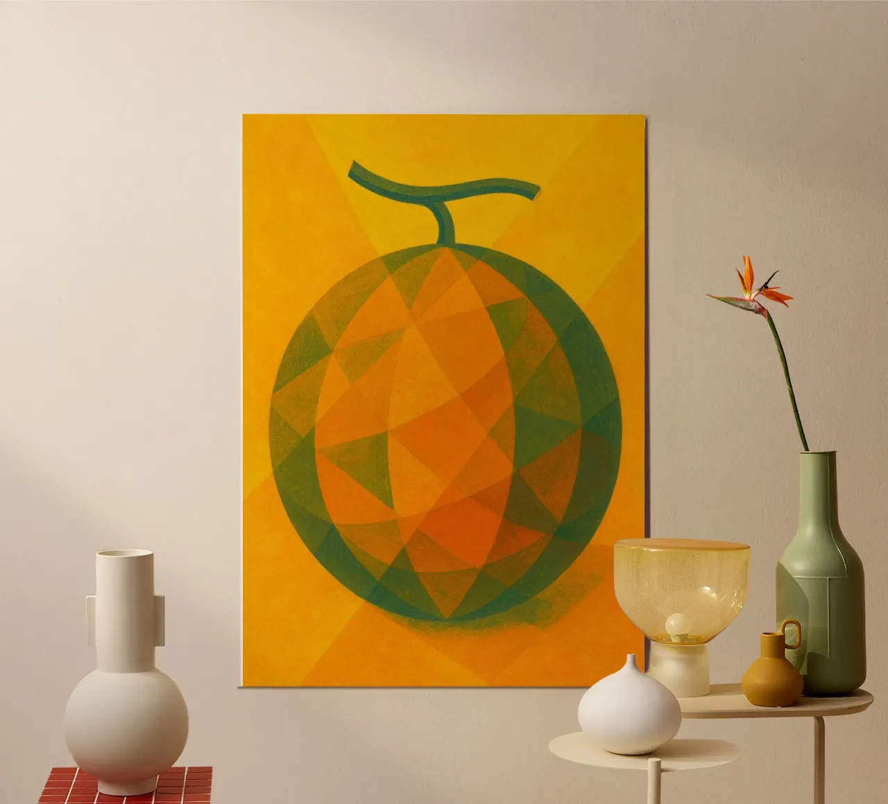 melone fantasia astratta a colori carta hahnemühle da ameera