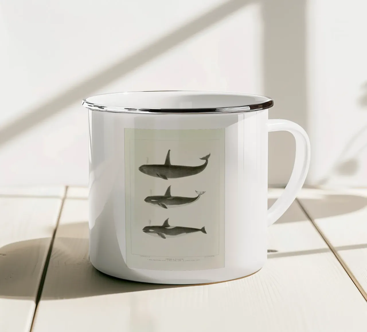 Scammon - Orca or Killer Whale tazza in smalto da Vintage by JUNIQE