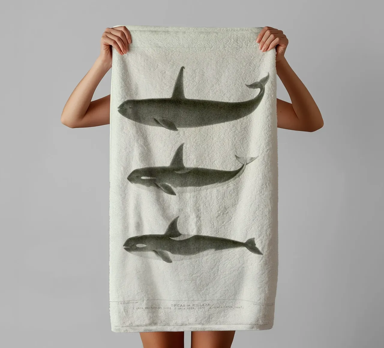 Scammon - Orca or Killer Whale asciugamano da bagno da Vintage by JUNIQE