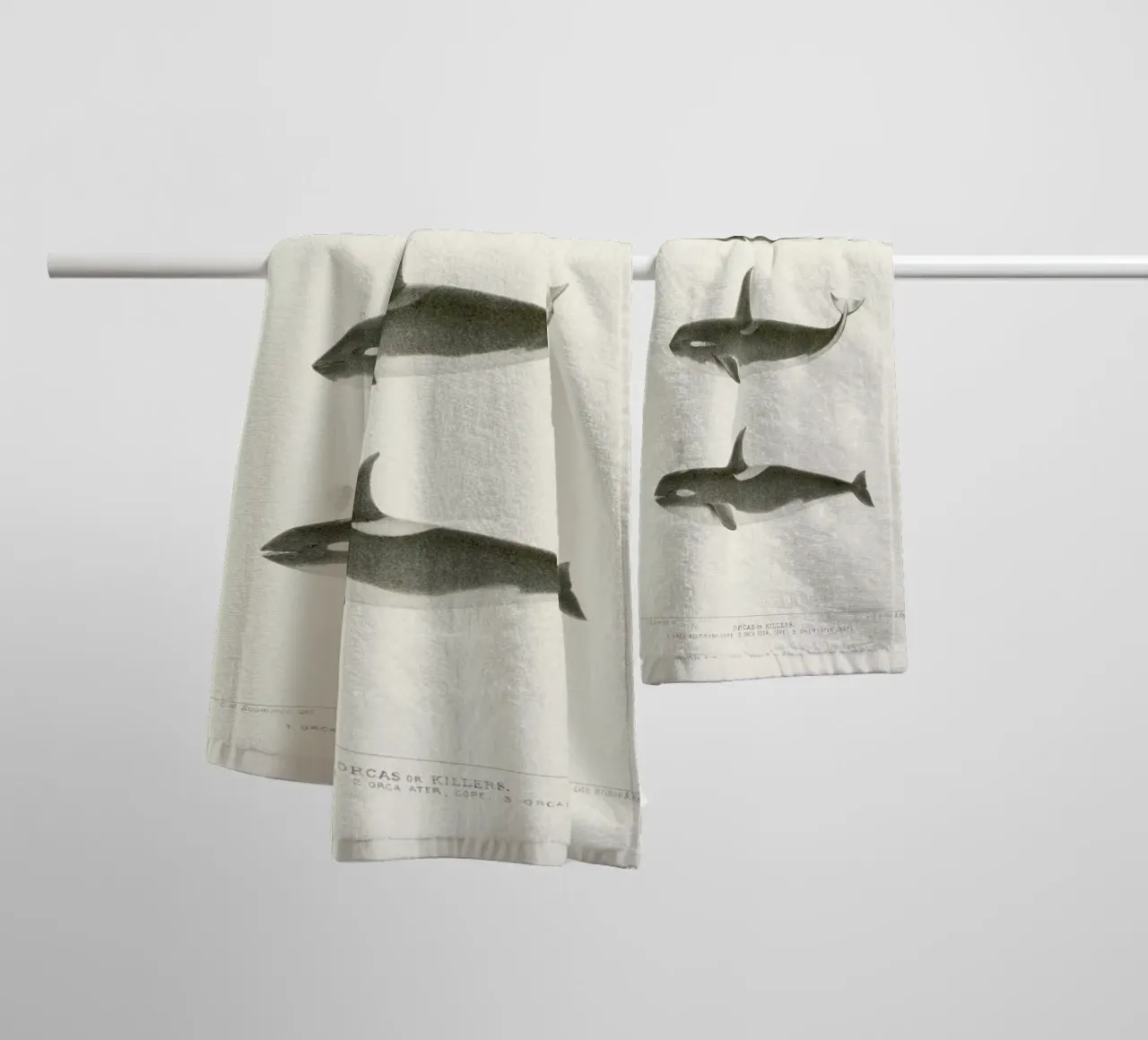 Scammon - Orca or Killer Whale asciugamano da bagno da Vintage by JUNIQE