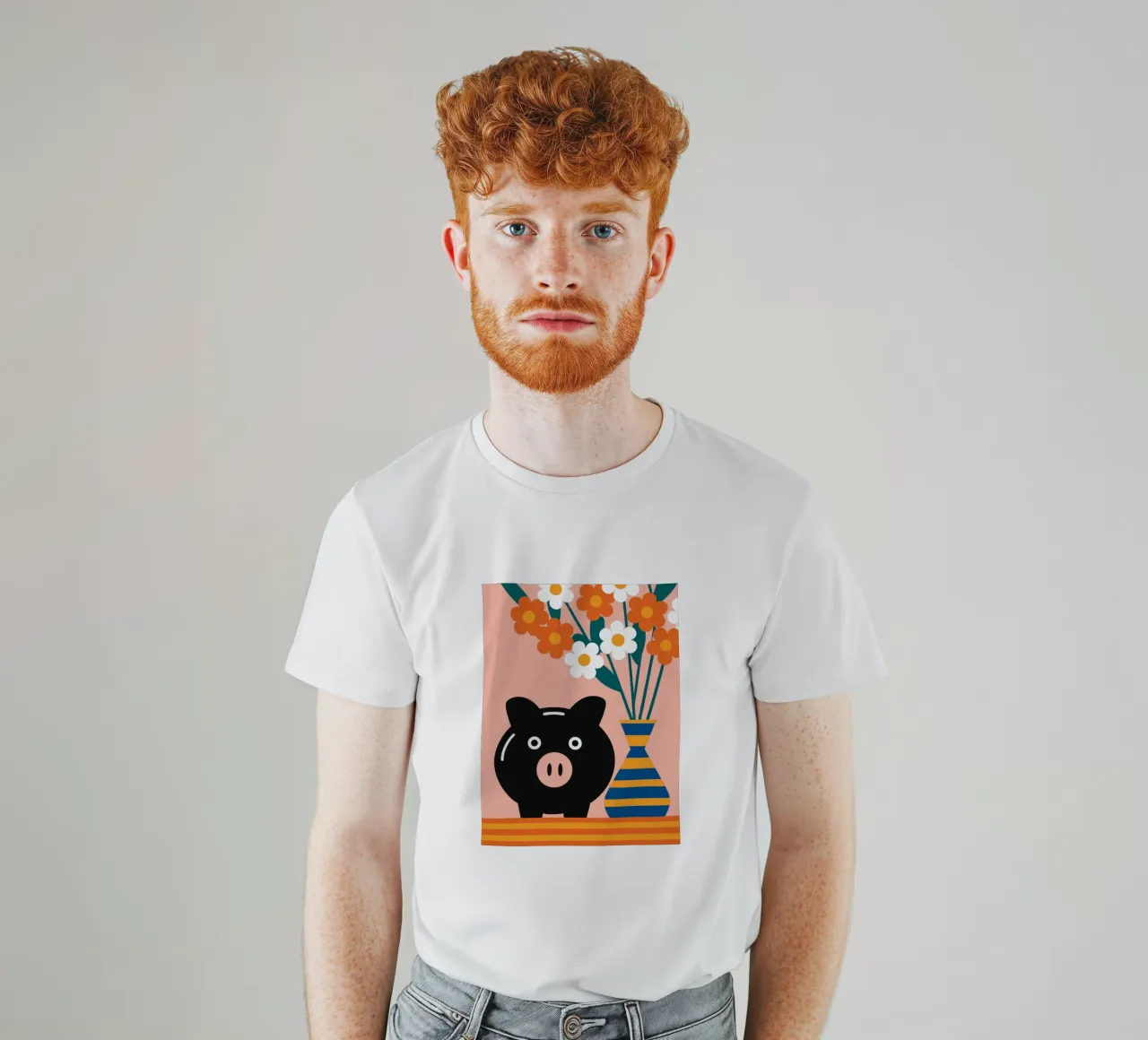 Risparmio e vaso di fiori t-shirt da LOOK DIFFERENT