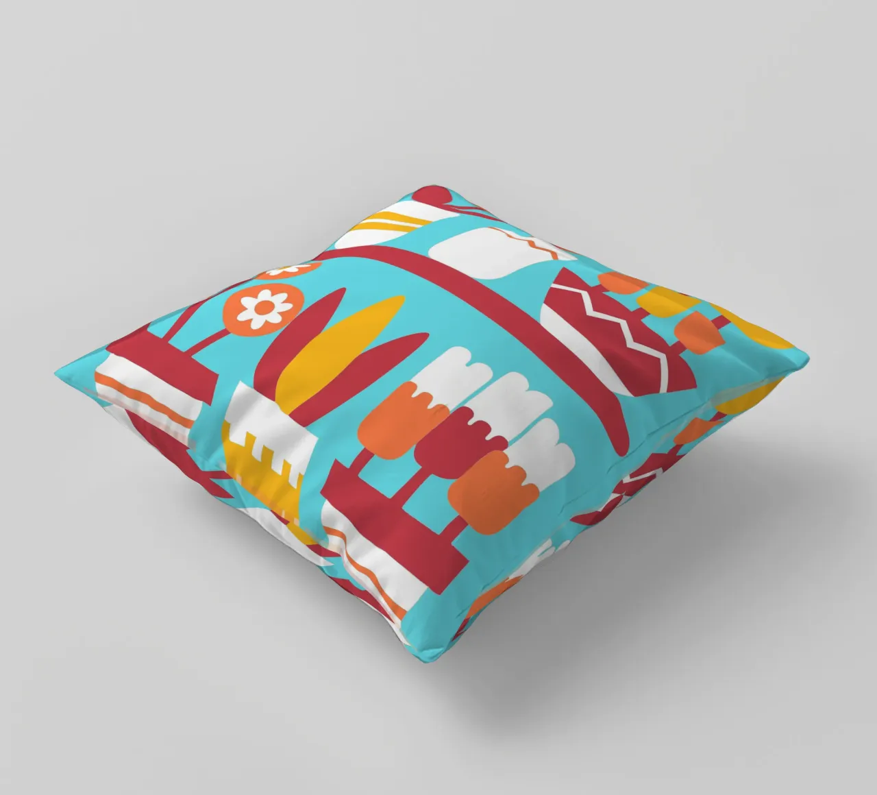 Six Aesthetic Flower Vases decorative cushion by FLOWER PLACE SHOP