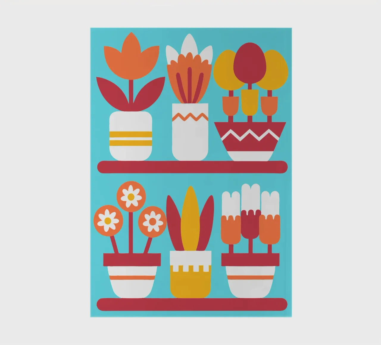 Sechs ästhetische Blumenvasen Notizbuch von FLOWER PLACE SHOP