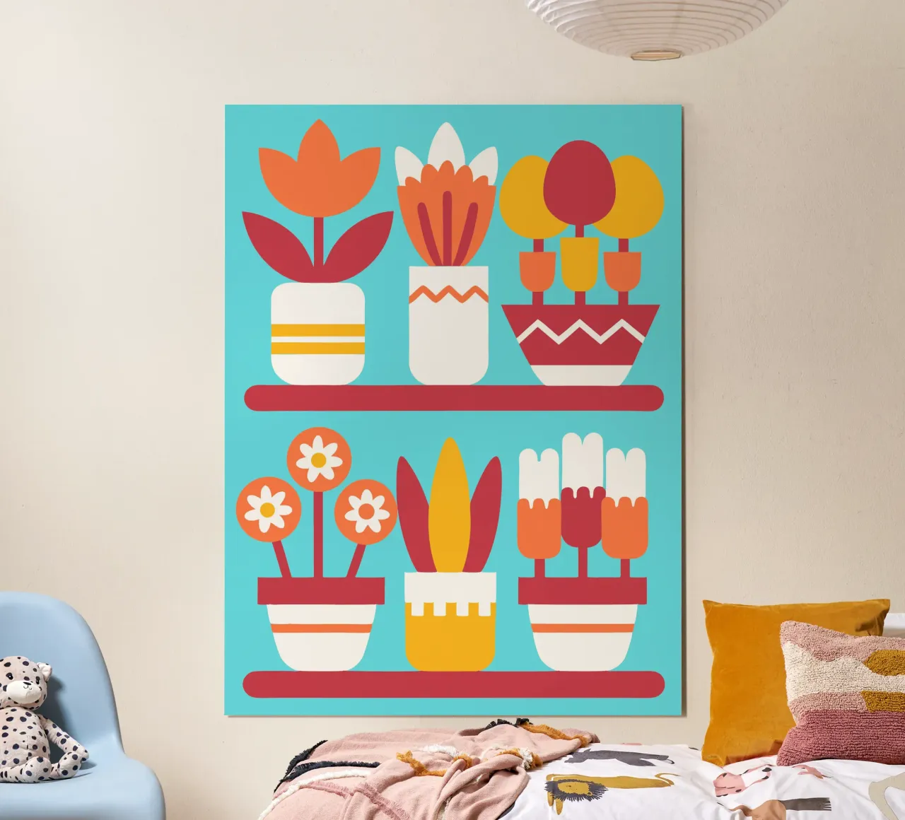 Sei vasi da fiori estetici poster da FLOWER PLACE SHOP