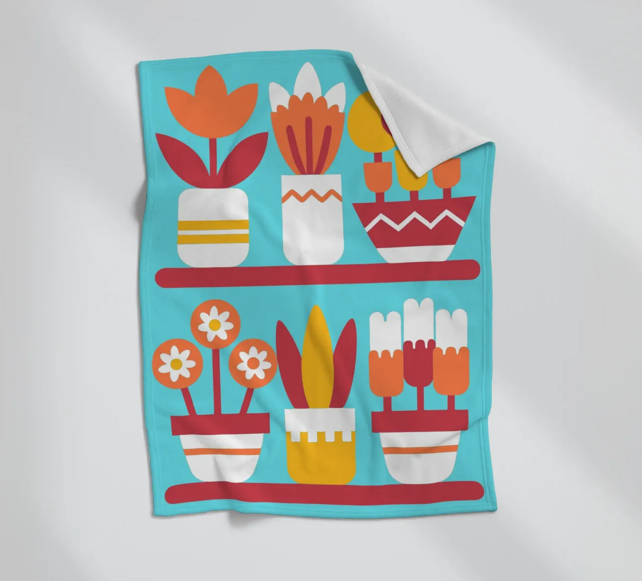 Six Aesthetic Flower Vases fleece blanket by FLOWER PLACE SHOP