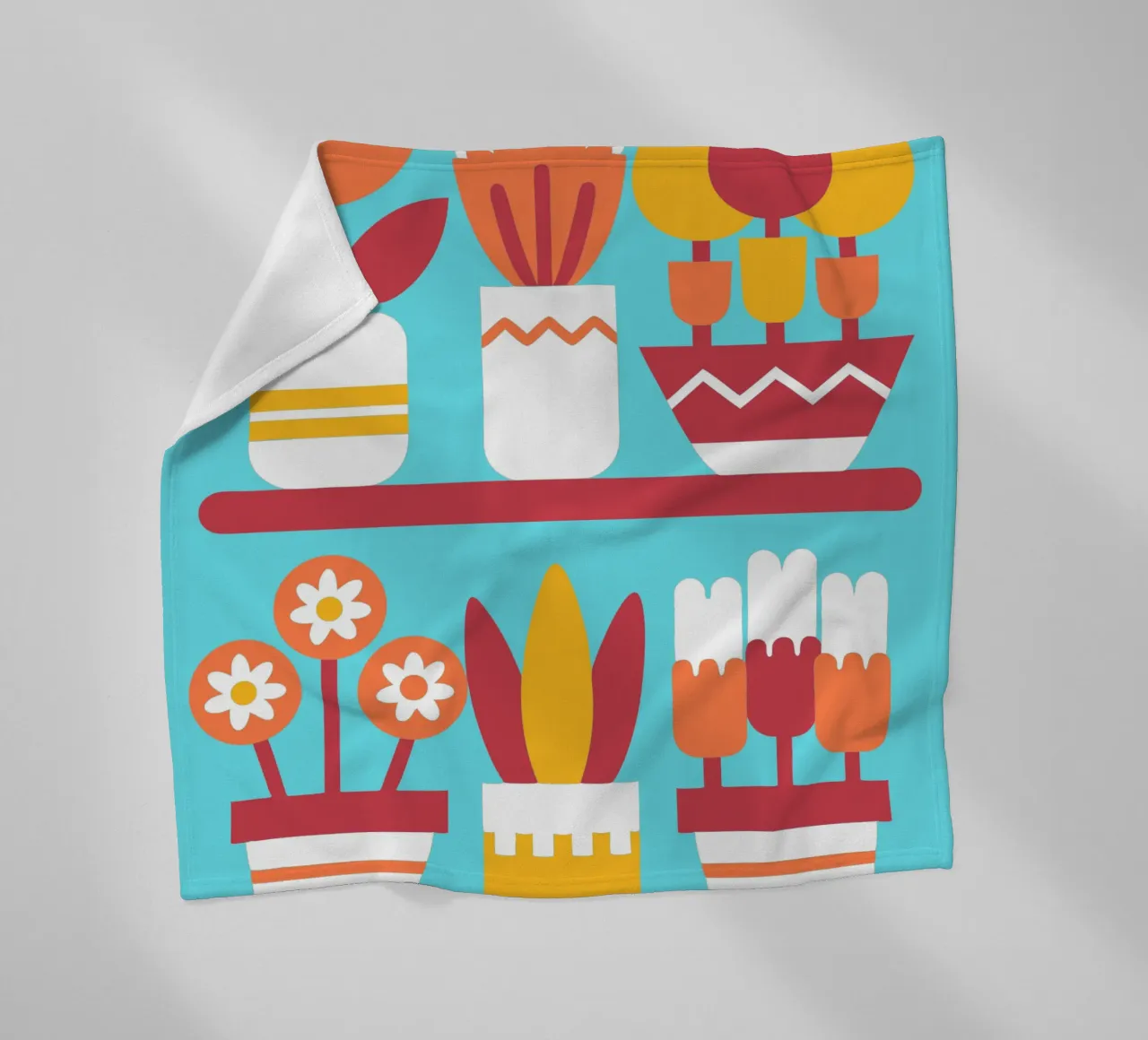 Six Aesthetic Flower Vases fleece blanket by FLOWER PLACE SHOP