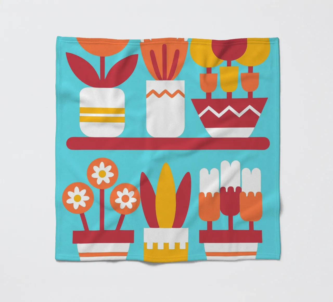 Six Aesthetic Flower Vases fleece blanket by FLOWER PLACE SHOP