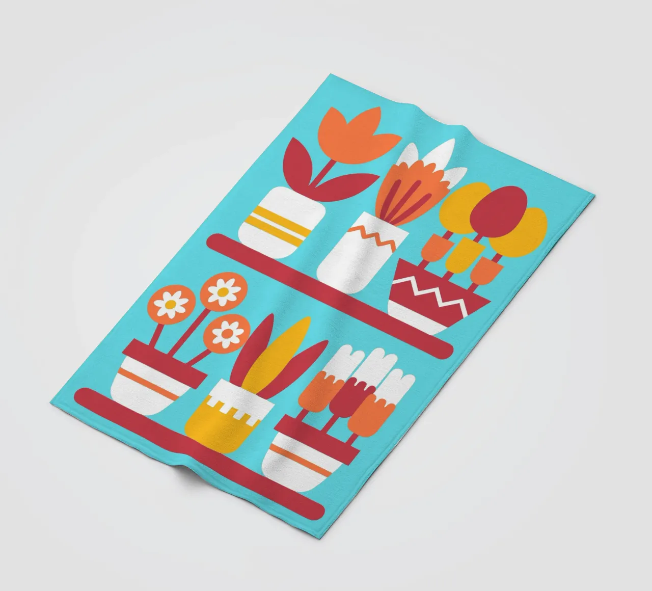 Six Aesthetic Flower Vases fleece blanket by FLOWER PLACE SHOP