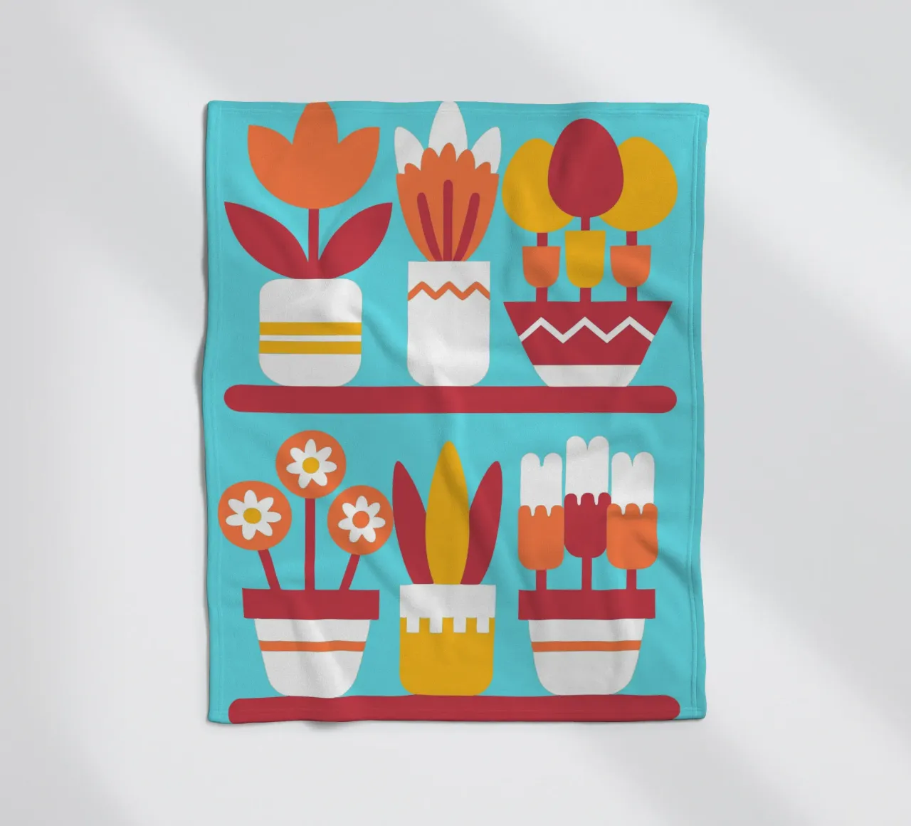 Six Aesthetic Flower Vases fleece blanket by FLOWER PLACE SHOP