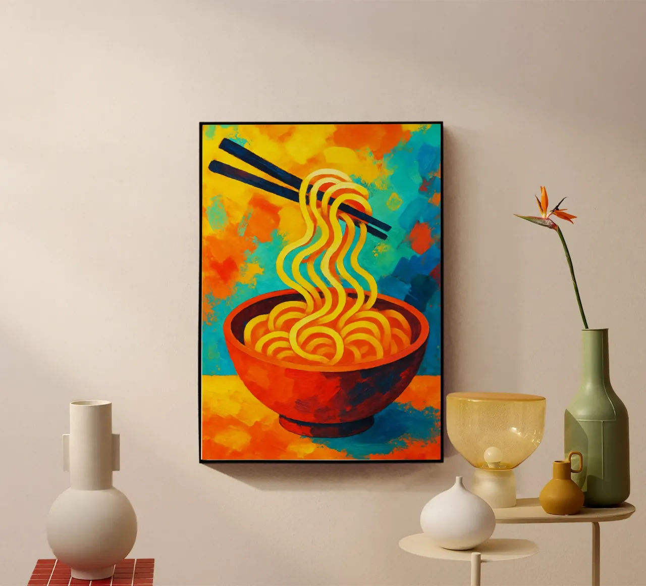 fideos imaginación abstracta a todo color metacrilato de ameera