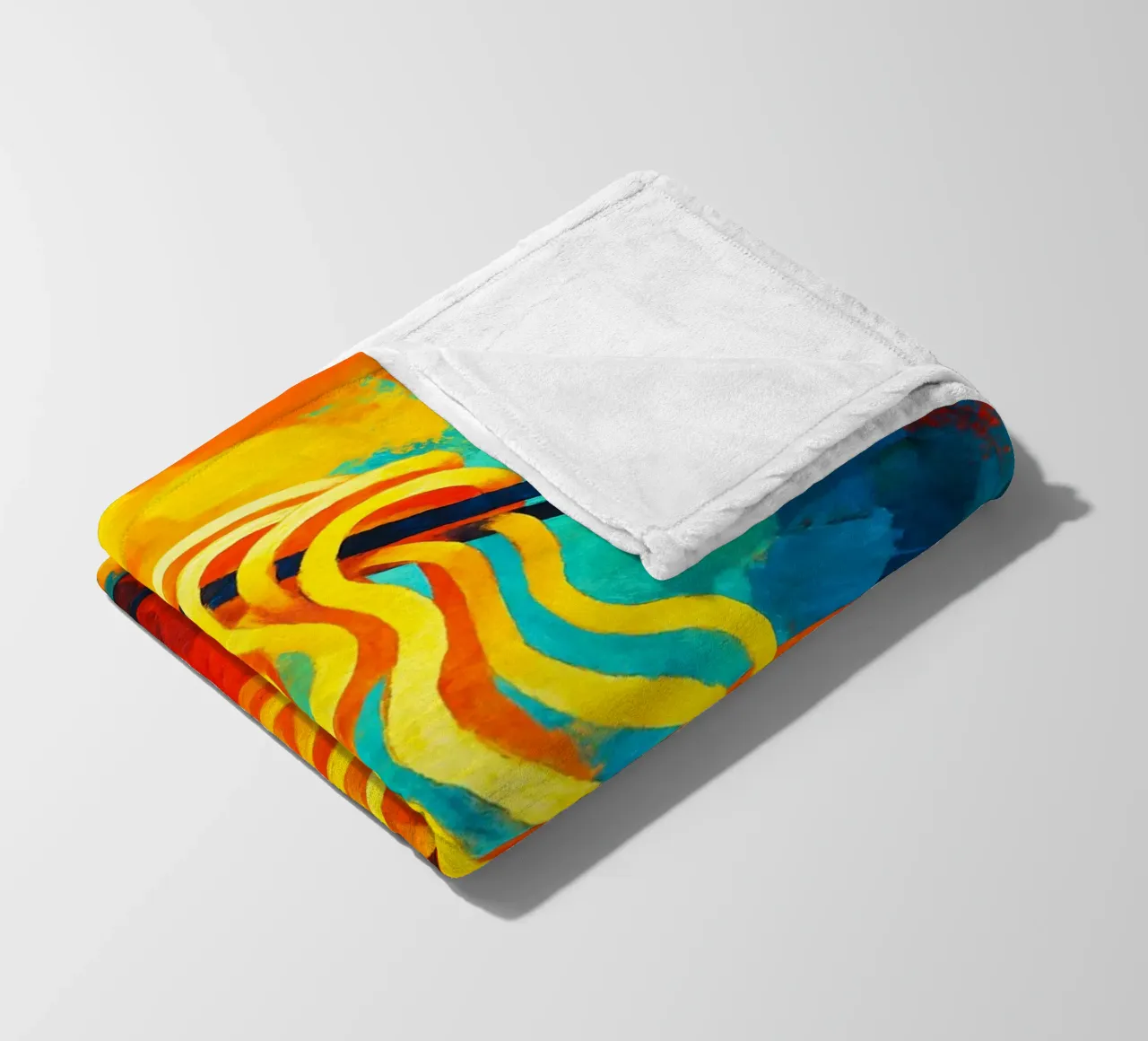 noodle abstract imagination full color fleece blanket by ameera
