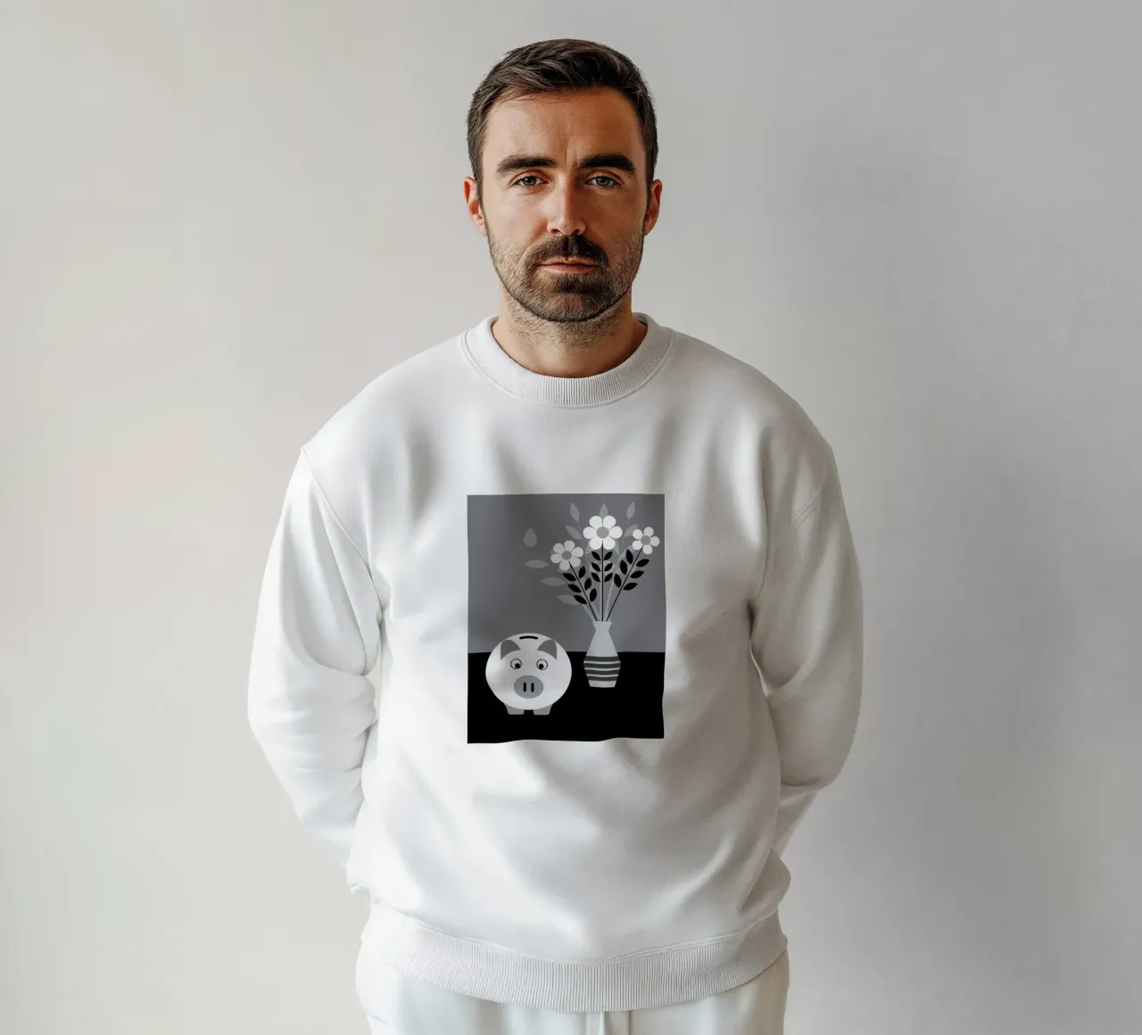 Risparmio e vaso di fiori felpa da LOOK DIFFERENT