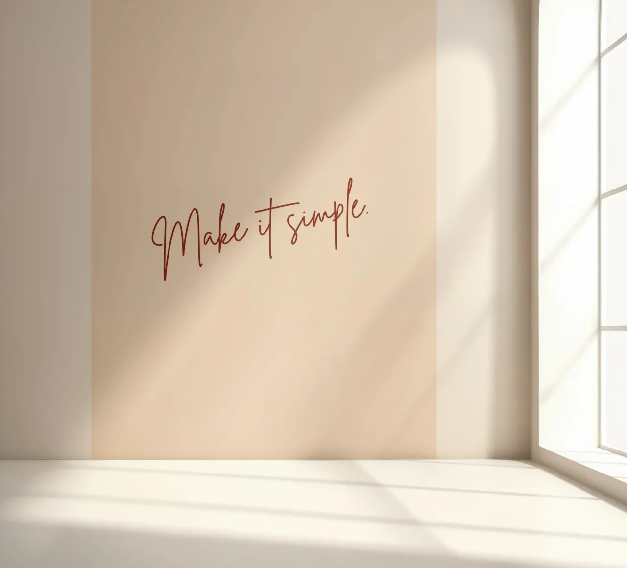 Maak het eenvoudig. fotobehang van 83oranges.com