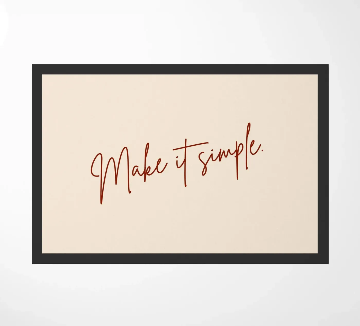 Make It Simple. deurmat van 83oranges.com