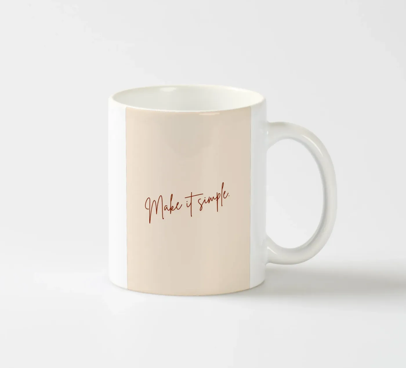 Make It Simple. ceramic mug by 83oranges.com