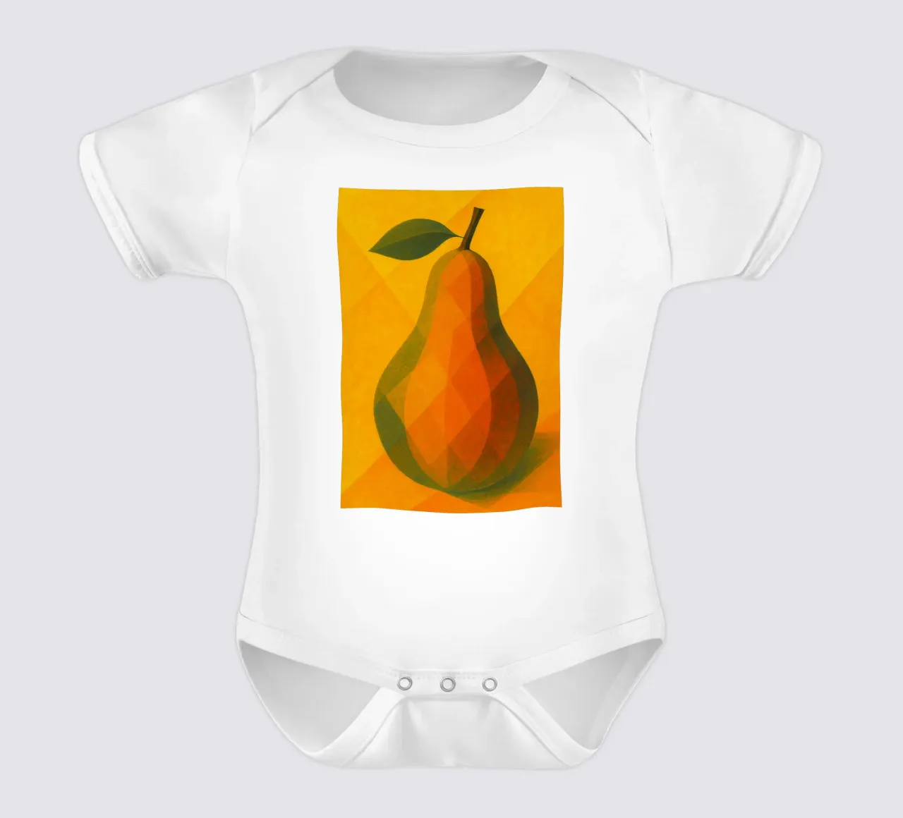 pear abstract imagination full color short-sleeve baby romper by ameera